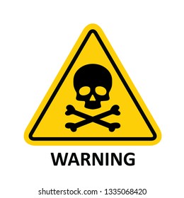 Hazard warning symbol vector icon flat sign symbol with exclamation mark isolated on white background .