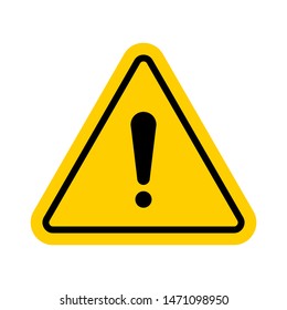 Hazard Warning Symbol. Vector Warning Icon, Danger Sign, Problem Icon Isolated On White Background For Web, Printing, App And Interface.