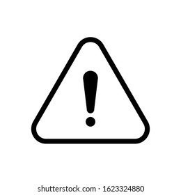 Hazard warning symbol. Vector warning icon, danger sign, problem icon isolated on white background for web, printing, app and interface.