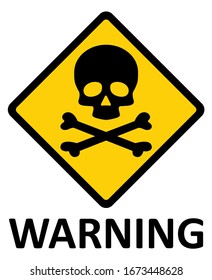 Hazard warning symbol vector icon flat sign symbol with rectangle mark isolated on white background