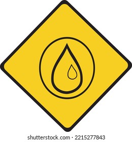 Hazard warning symbol vector icon flat sign symbol with exclamation mark isolated on white background