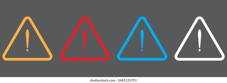 Símbolo de aviso de peligro Vector de icono de signo plano diseño eps 10