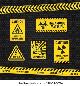 Hazard Warning Tape And Labels