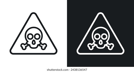 Hazard Warning for Toxic Substances. Skull and Crossbones Poison Symbol. Chemical Danger Alert.