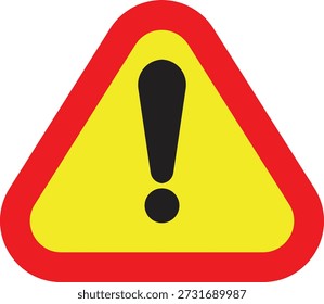 Triángulo de advertencia de peligro con signo de exclamación