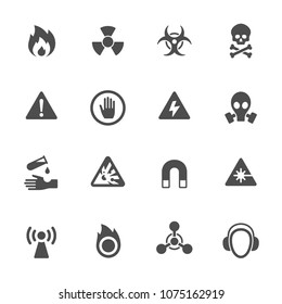 Hazard warnings icons