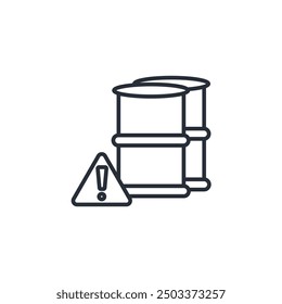 hazard waste icon. vector.Editable stroke.linear style sign for use web design,logo.Symbol illustration.
