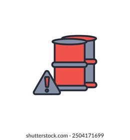 hazard waste icon. vector.Editable stroke.linear style sign for use web design,logo.Symbol illustration.