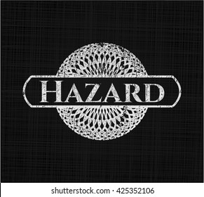 Peligro escrito con textura de pizarra