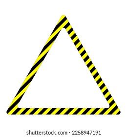 Hazard yellow and black stripe trangle shape border. Ideal for any warning sign. Vector illustration EPS 10 File.