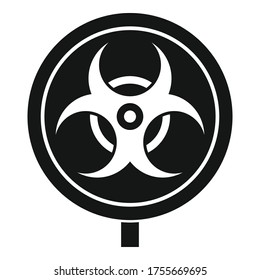 Hazard zone sign icon. Simple illustration of hazard zone sign vector icon for web design isolated on white background