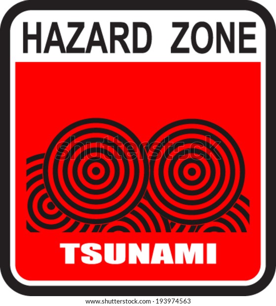 Hazard Zone Tsunami Stock Vector (Royalty Free) 193974563 | Shutterstock