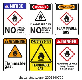 Etiqueta de materiales combustibles peligrosos. Gráficos vectoriales.