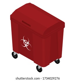 Hazardous dangerous chemical waste isometric view vector