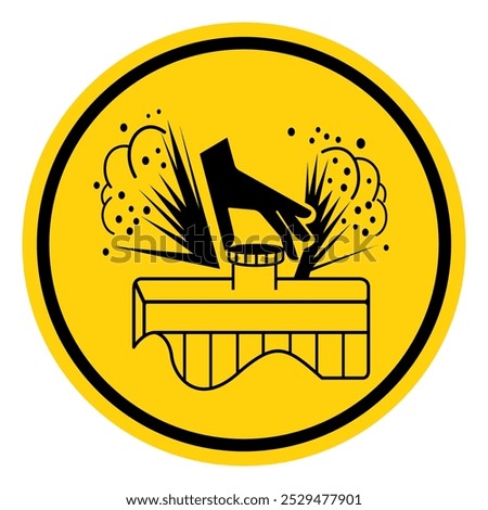 Hazardous Explosive Release Of Pressure Valve Symbol Sign, Vector Illustration, Isolate On White Background Label.EPS10