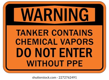 Hazardous fumes sign and labels