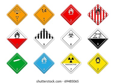 Hazardous goods signs