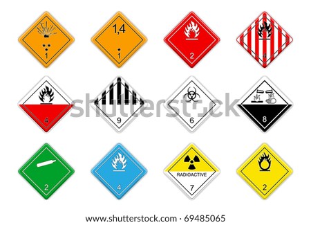Hazardous goods signs