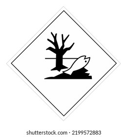 Hazardous HAZMAT Material Label IATA Transportation Environmentally Hazardous Substance Mark