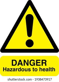 Hazardous Health Sign Board Danger Symbol Stock Vector (Royalty Free ...