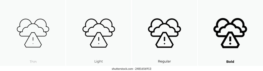 hazardous icon. Thin, Light Regular And Bold style design isolated on white background