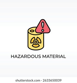 Material Perigoso Ilustração De Símbolo Isolado De Vetor, Ícone Ou Sinal De Logotipo