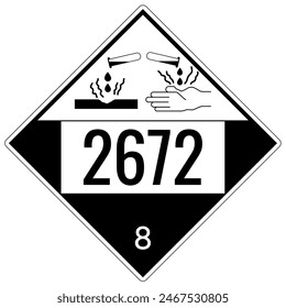 Hazardous material warning sign placard self-adhesive vinyls material