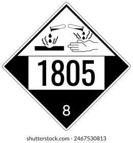Hazardous material warning sign placard self-adhesive vinyls material