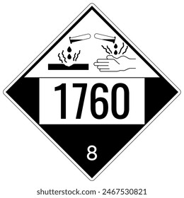 Hazardous material warning sign placard self-adhesive vinyls material