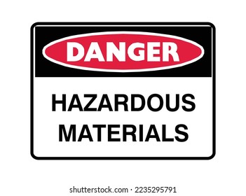 Hazardous Materials - Danger Signs - Dangerous Substance, Chemical, Industrial Area, Protection Signs.