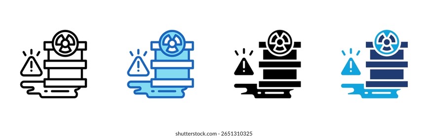 Ícone de materiais perigosos Ilustração de vetor de vários estilos