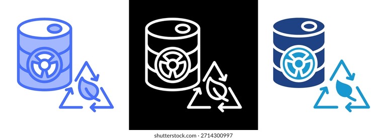 Materiales peligrosos Icon triplestyle Ilustración vectorial