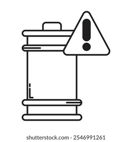 Ícone de materiais perigosos vetor sobre fundo branco