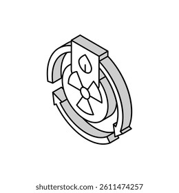 hazardous materials management isometric icon vector. hazardous materials management sign. isolated symbol illustration