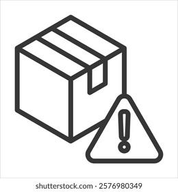 Hazardous Materials Outline Icon Vector Illustration