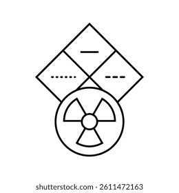 hazardous materials tool work line icon vector. hazardous materials tool work sign. isolated contour symbol black illustration