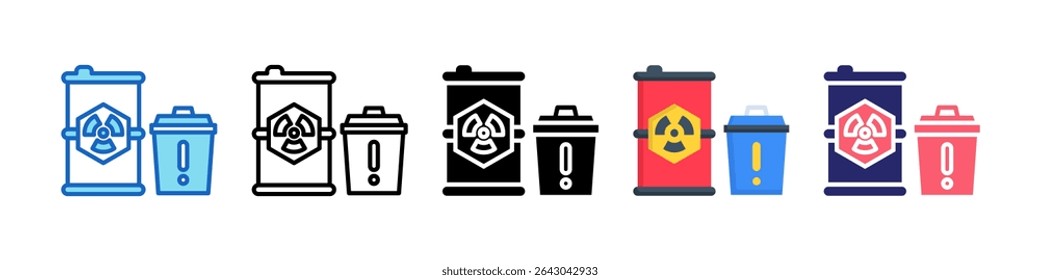 Hazardous Multiple Style Icon Set Collection.