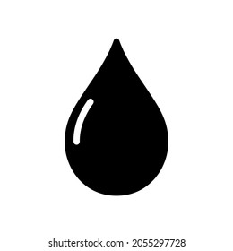 Gefährliches Ölschwarzes Symbol, Vektorgrafik, einzeln auf weißem Hintergrund. EPS10