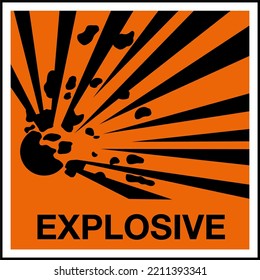 Hazardous Substances Identification Storage Area Marking Label Warning Symbol Explosive