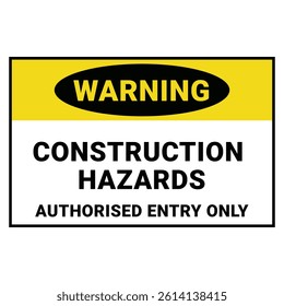 hazardous symbols on yellow board warning sign