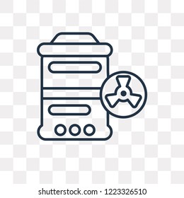 Hazardous vector outline icon isolated on transparent background, high quality linear Hazardous transparency concept can be used web and mobile