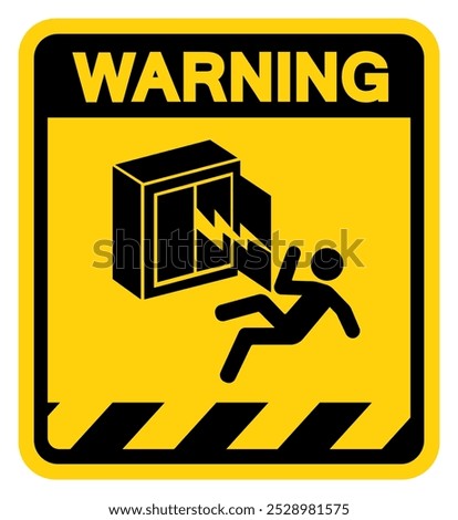 Hazardous Voltage Inside Warning Sign, Vector Illustration, Isolate On White Background Label. EPS10