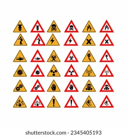 hazardous voltage logo vector icon
