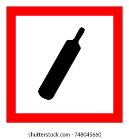 Hazardous warning. Warning sign. Official warning sign. Global healthy sign of compressed gas