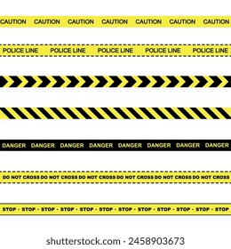 Hazardous Warning Tape Sets Icon Vector Design.