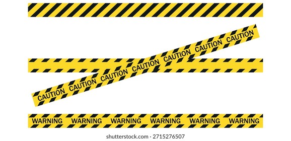Hazardous warning tape sets must be careful. Yellow and black caution tape border. Not cross area tape. Warning zone