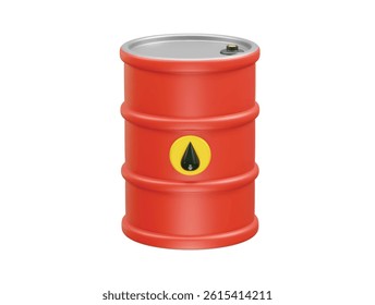 Hazardous Waste Barrel icon 3d. Oil drum barrel icon 3d illustration