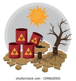 hazardous waste and dead tree
