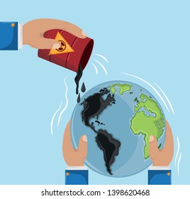 hazardous waste falling over the globe