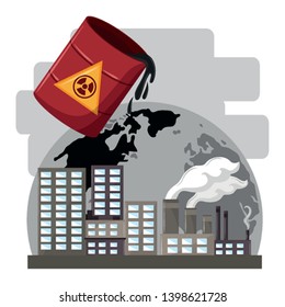 hazardous waste falling over the globe